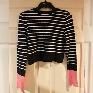 Zara Striped Cropped Sweater Size Small